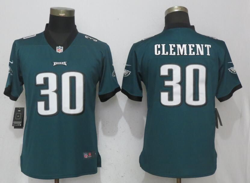 Women Philadelphia Eagles 30 Clement Green Vapor Untouchable Nike Player NFL Jerseys